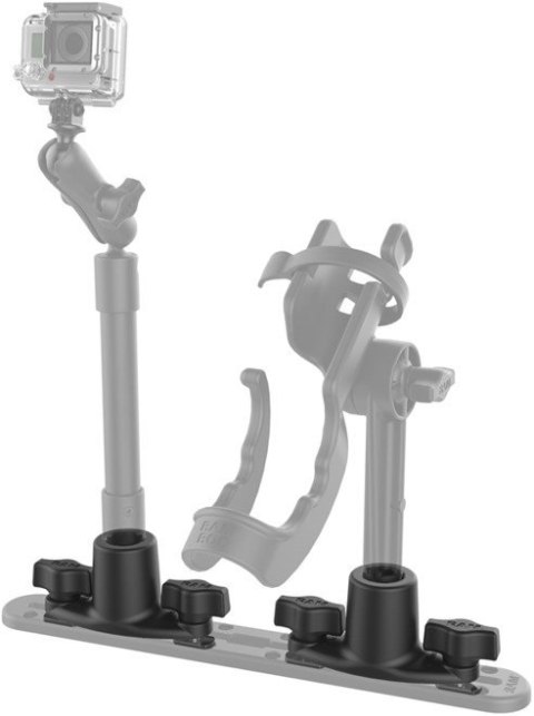 Podstawa montażowa do szyn z miejscem na adapter do rurek PCW