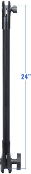 Przedłużające ramię o długości 24 cali z gniazdem na głowicę 1.5" oraz 1"
