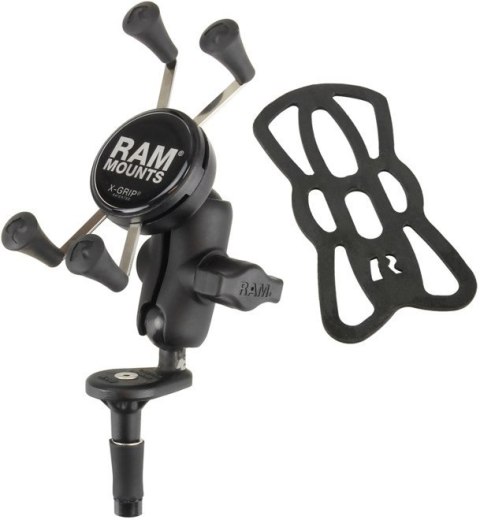 Uniwersalny uchwyt X-Grip™ do przenośnych urządzeń np. smartfon lub nawigacja samochodowa montowany w trzon widelca w motocyklu