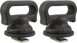 Zestaw dwóch podstaw montażowych RAM® Vertical Track Tie Down ze śrubą w kształcie litery 