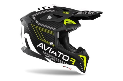 KASK AIROH AVIATOR 3 PRIMAL CARBON 3K YELLOW MATT