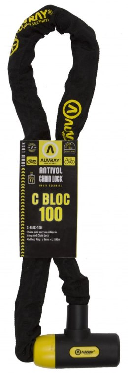 AUVRAY C-BLOC 100 łańcuch z zamkiem - długość 100cm, średnica 8mm