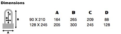 AUVRAY zapięcie U-LOCK Z ALARMEM - 90 x 210mm, średnica bolec 14mm