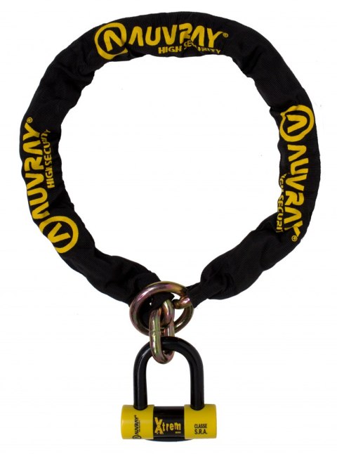 AUVRAY zestaw łańcuch 120cm z ogniwem lasso z kłódką XTREM MINI - długość 120cm, średnica 13,5mm