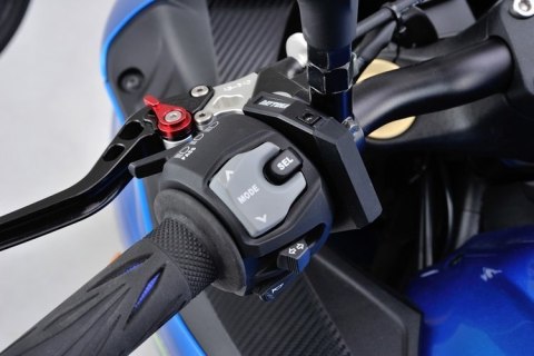 89371 Źródła zasilania z 1 portem USB na smukłej obejmie do montażu na kierownicy motocykla