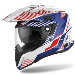 KASK AIROH COMMANDER BOOST WHITE BLUE GLOSS