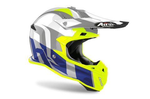 KASK AIROH TERMINATOR OPEN VISION SHOT BLUE GLOSS