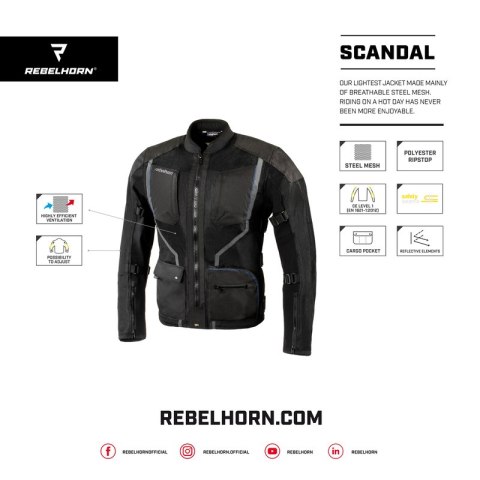 KURTKA TEKSTYLNA REBELHORN SCANDAL BLACK S