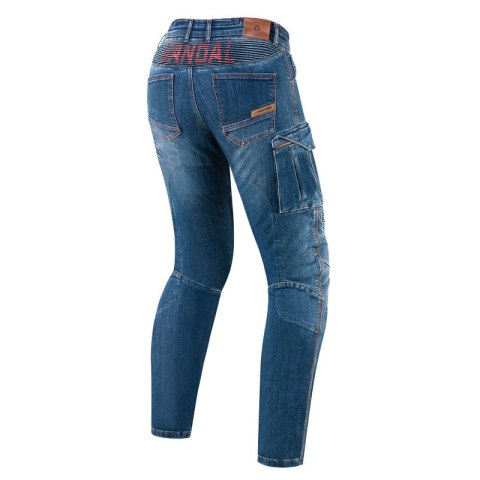 SPODNIE JEANS REBELHORN VANDAL DENIM WASHED BLUE