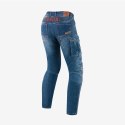 SPODNIE JEANS REBELHORN VANDAL DENIM WASHED BLUE