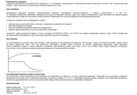 Ładowarka do akumulatorów kwasowych AL 300 Pro