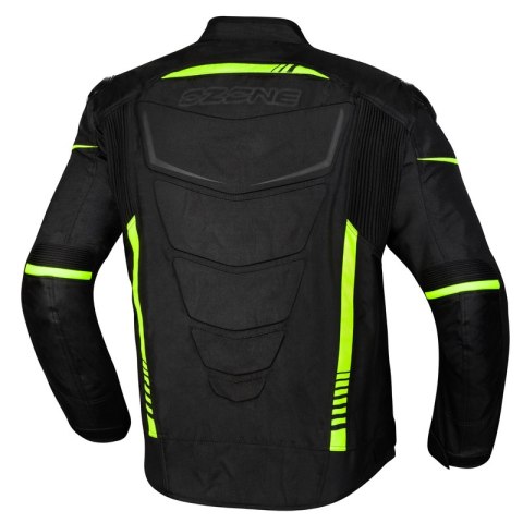 KURTKA TEKSTYLNA OZONE PULSE BLACK/FLUO YELLOW
