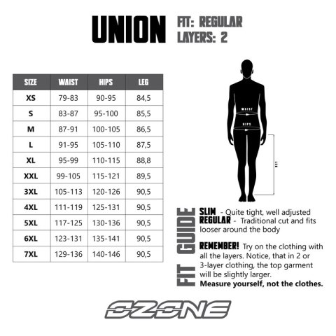 SPODNIE TEKSTYLNE OZONE UNION BLACK