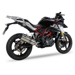 Tłumik IXIL BMW G 310 GS 2021, typ SOVE (waga 3000 Gr., długość 423 mm., materiał Inox AISI304, kolor Matt polished) FULL SYSTEM