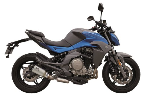 Tłumik IXIL CFMOTO NK 650, typ RB (waga 900 Gr., długość 230 mm., materiał Inox AISI304, kolor Black painted) SLIP ON