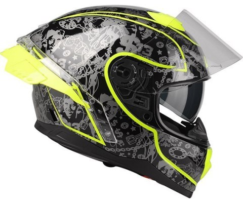 Kask Motocyklowy LAZER RAFALE SR $13 Original (kol. Czarny - Żółty Fluo)