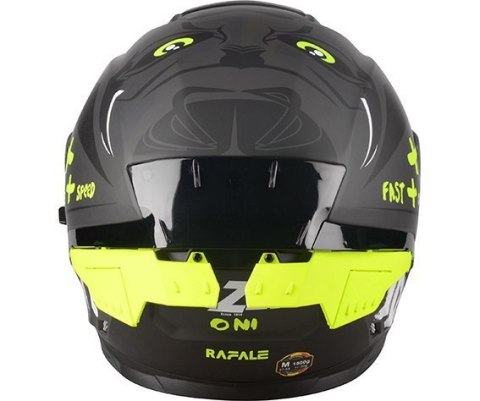 Kask Motocyklowy LAZER RAFALE SR Ride Oni (kol. Czarny - Szary - Żółty Fluo - Matowy)
