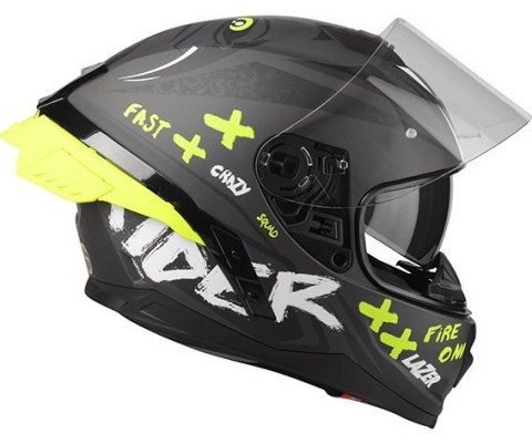 Kask Motocyklowy LAZER RAFALE SR Ride Oni (kol. Czarny - Szary - Żółty Fluo - Matowy)