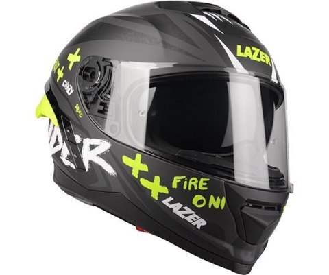 Kask Motocyklowy LAZER RAFALE SR Ride Oni (kol. Czarny - Szary - Żółty Fluo - Matowy)