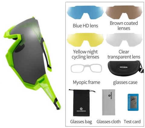 ROCKBROS Okulary rowerowe z polaryzacją UV400 (10133)