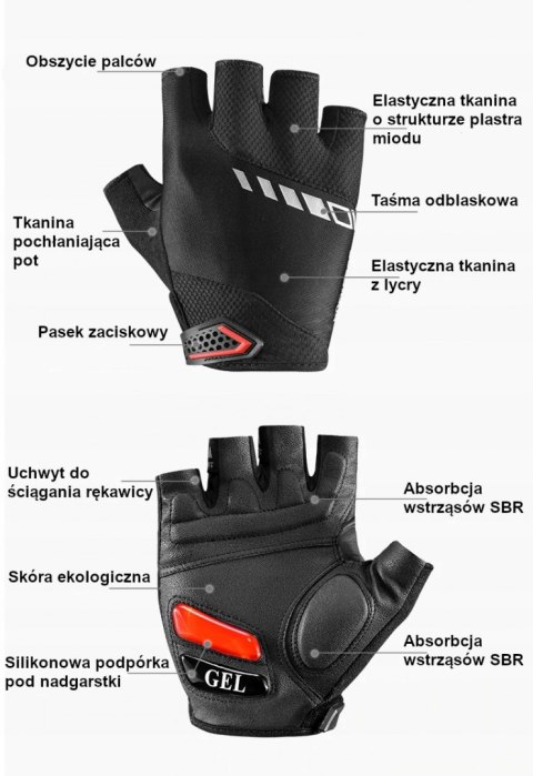 ROCKBROS Rękawiczki rowerowe (S143-BK)