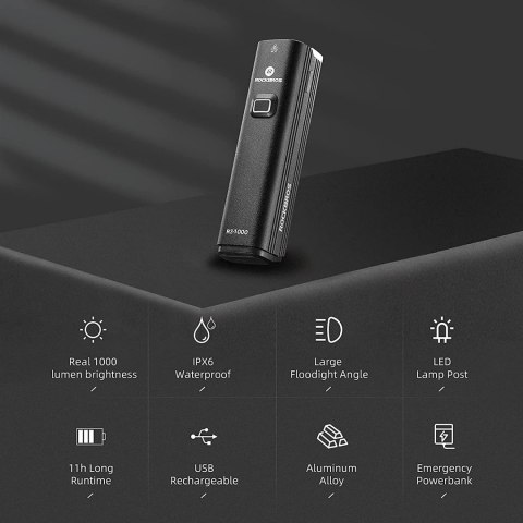 ROCKBROS Lampka rowerowa przednia 1000LM (R31000)