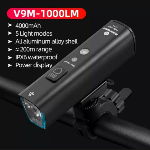 ROCKBROS Lampka rowerowa przednia 1000LM (V9M1000)