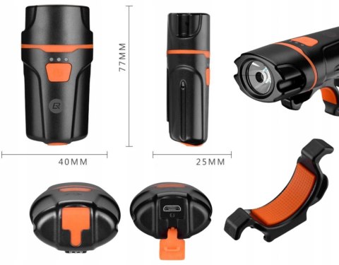 ROCKBROS Lampka rowerowa przednia 300LM (HL1704BC1101)