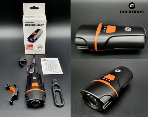 ROCKBROS Lampka rowerowa przednia 300LM (HL1704BC1101)