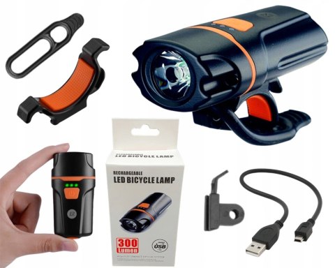 ROCKBROS Lampka rowerowa przednia 300LM (HL1704BC1101)