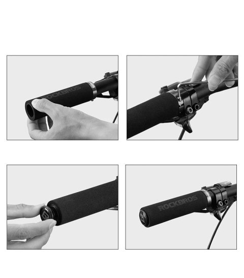 ROCKBROS Manetki rowerowe Czarne (BT1001BK)