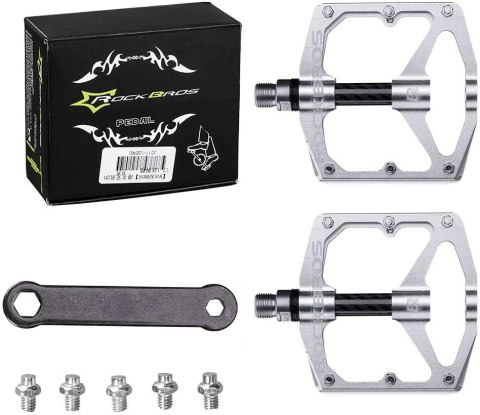 ROCKBROS Pedały rowerowe srebrne (2017-12ES)