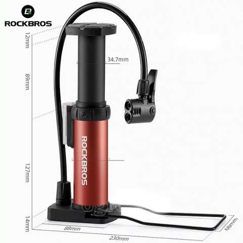 ROCKBROS Pompka rowerowa nożna (4522LBK)
