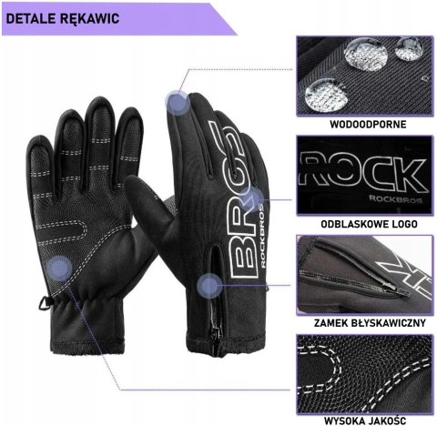 ROCKBROS Rękawiczki rowerowe (S091-4BK)