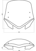 Szyba MRA HONDA CBR 600 S PC35 2001-2010 forma R bezbarwna