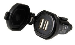 38882 Din-Tech, 2 porty USB: Ładowarka Din - szybkie ładowanie - 2700 mA - 12/32