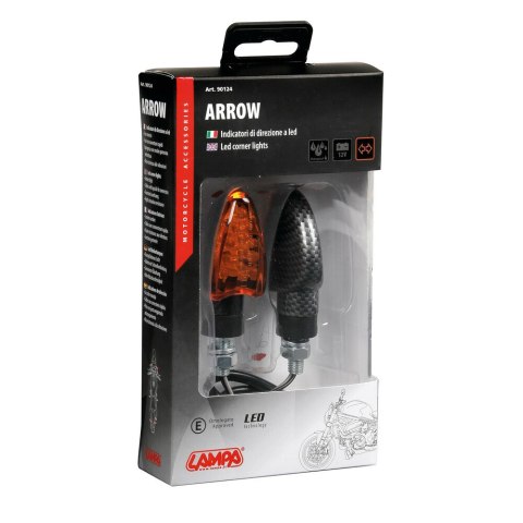 90124 Arrow, kierunkowskazy - 12V LED - Carbon
