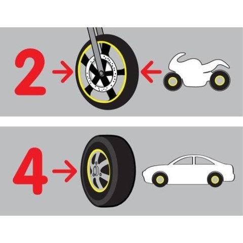 90520 Naklejki na obręcze "Racing"- czarne