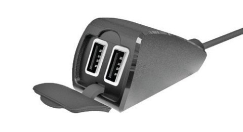 38828 Usb-Fix Trek, podwójna, wodoodporna ładowarka USB mocowana na kierownicy - Ultra Fast Charge - 5400 mA - 12/24 V