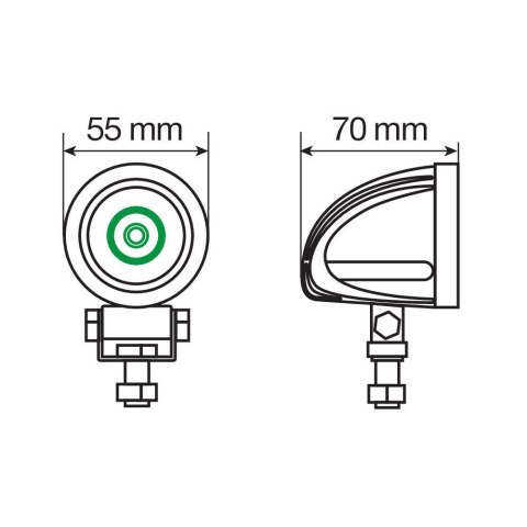 72309 WL-8 dodatkowe światło, 1 dioda Cree 1-/30V, białe