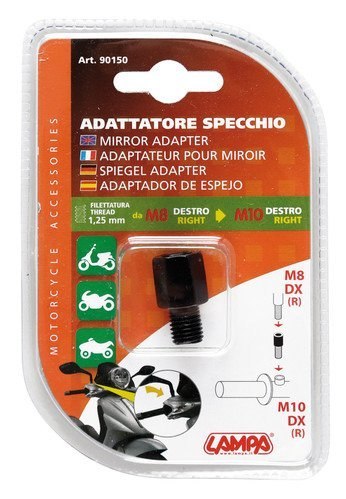 90150 Adapter do lusterka gwint prawy Ø 8 mm na prawy Ø 10 mm