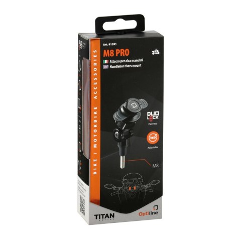 91591 Titan Opti M8 Pro, mocowanie na wsporniku kierownicy