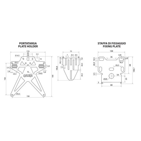 91642 Aero-X Evo 2 uniwersalne mocowanie tablicy z regulacją wysokości i pochylenia