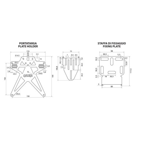 91643 Aero-X Evo 3 uniwersalne mocowanie tablicy z regulacją wysokości i pochylenia