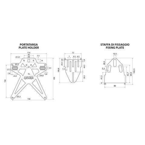 91646 Aero-X Evo 6 uniwersalne mocowanie tablicy z regulacją wysokości i pochylenia