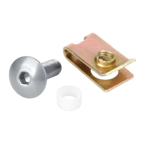 91655 Śrubki M5 do owiewek z blaszkami mocującymi - 10 sztuk - kolor srebrny