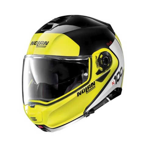 Kask NOLAN N100-5 PLUS DISTINCTIVE N-COM 28 BLACK/WHITE/YELLOW 'M