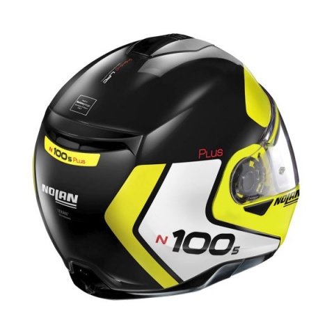 Kask NOLAN N100-5 PLUS DISTINCTIVE N-COM 28 BLACK/WHITE/YELLOW 'M