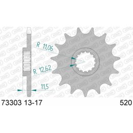 AFAM ZĘBATKA PRZÓD 73303-15 #520 15 Z