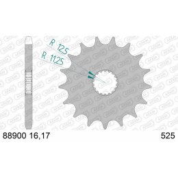 AFAM ZĘBATKA PRZÓD 88900-16 #525 16 Z